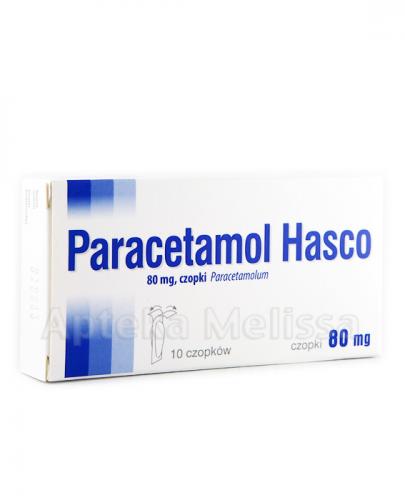 PARACETAMOL HASCO Czopki doodbytnicze 80 mg - 10 szt. zdjęcie
