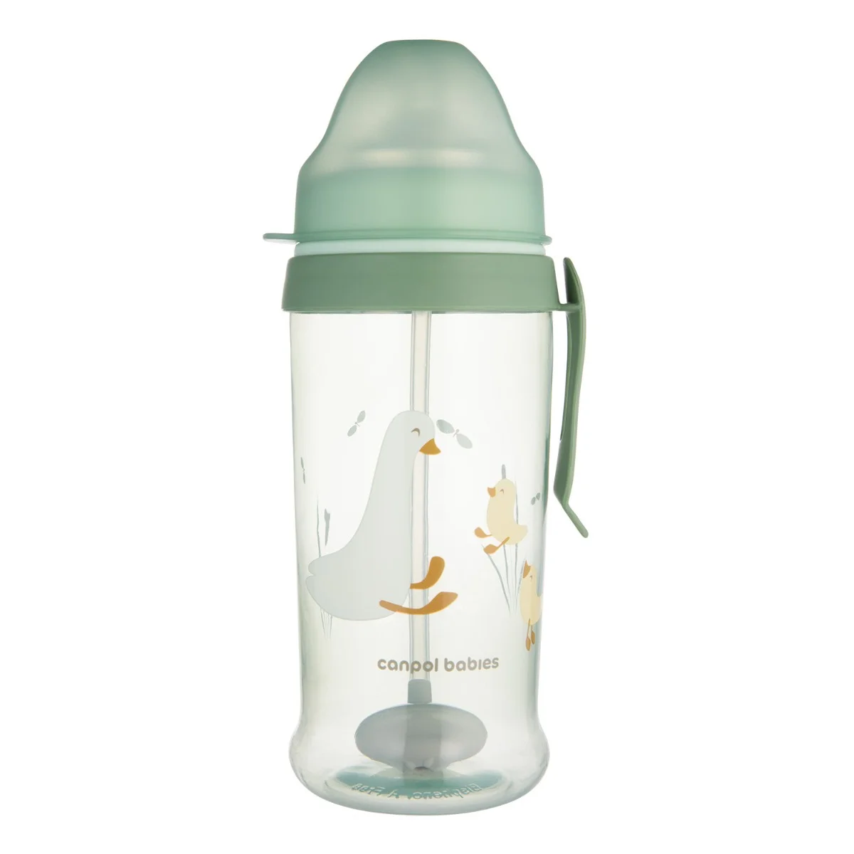 Canpol babies Bidon niekapek z rurką i odważnikiem Goose, 350 ml