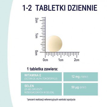 Naturell selen organiczny + E, 60 tabletek do ssania