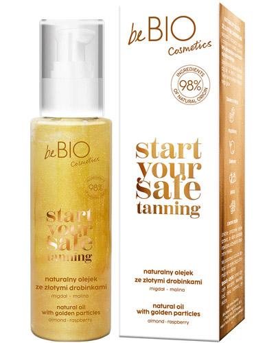 BeBio Start Your Safe Tanning, Olejek naturalny ze złotymi drobinkami, 100 ml zdjęcie