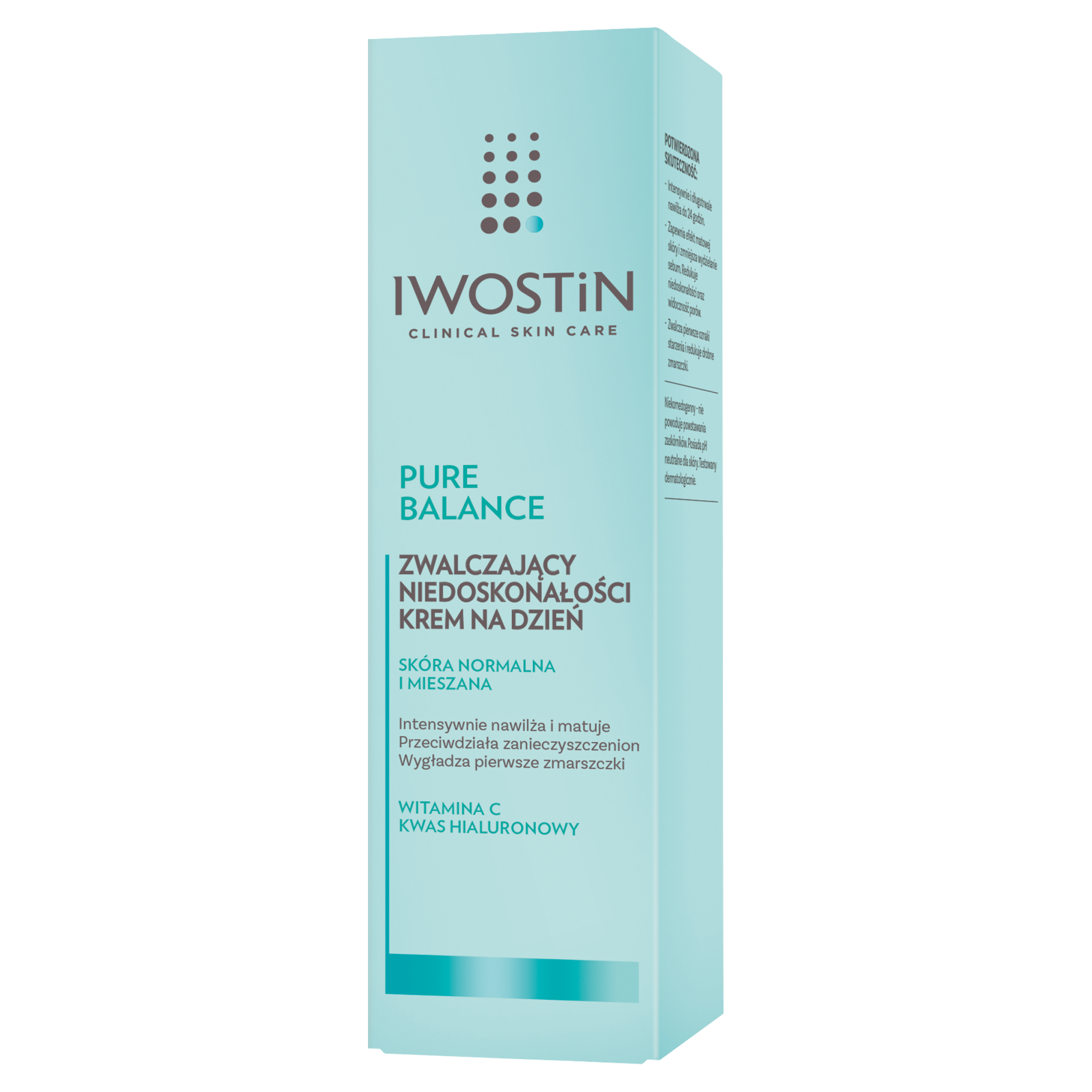 Iwostin Pure Balance zwalczający niedoskonałości krem na dzień, 50 ml, cena, opinie, stosowanie zdjęcie