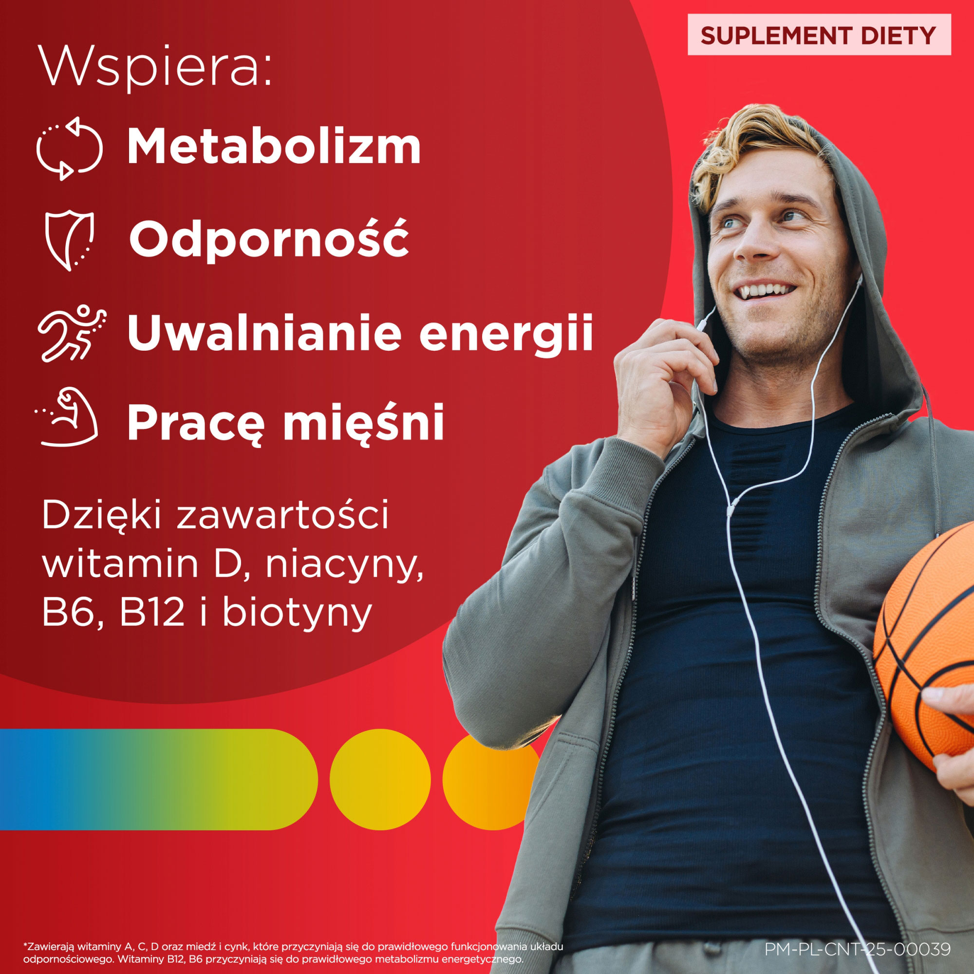 Centrum, Adult Gummies Energy, żelki, 60 sztuk