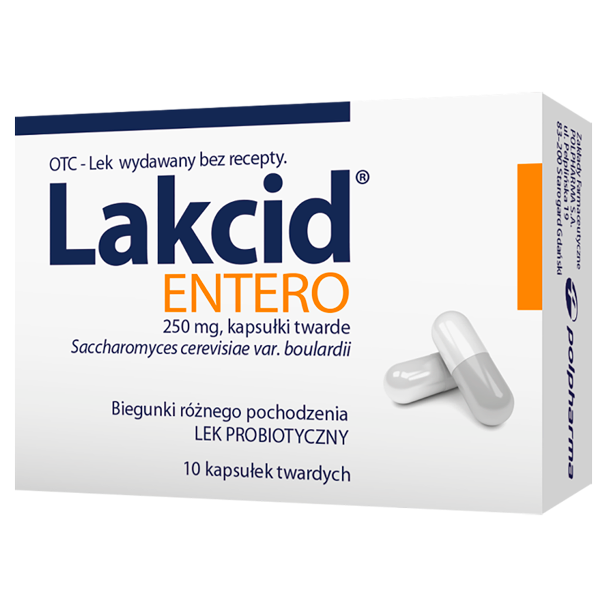 Lakcid ENTERO 250 mg 10 kapsułek twardych zdjęcie