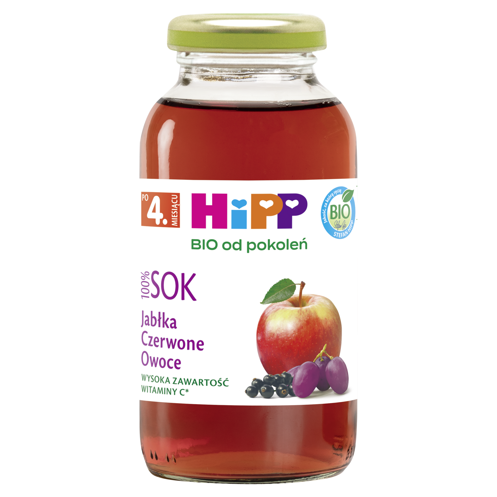 HiPP BIO od pokoleń, Sok Jabłka - Czerwone Owoce, po 4. m-cu, 200 ml zdjęcie