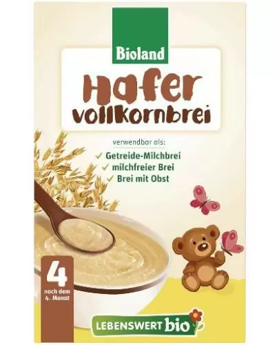 Lebenswert Bio kaszka owsiana pełnoziarnista po 4 miesiącu 225 g zdjęcie