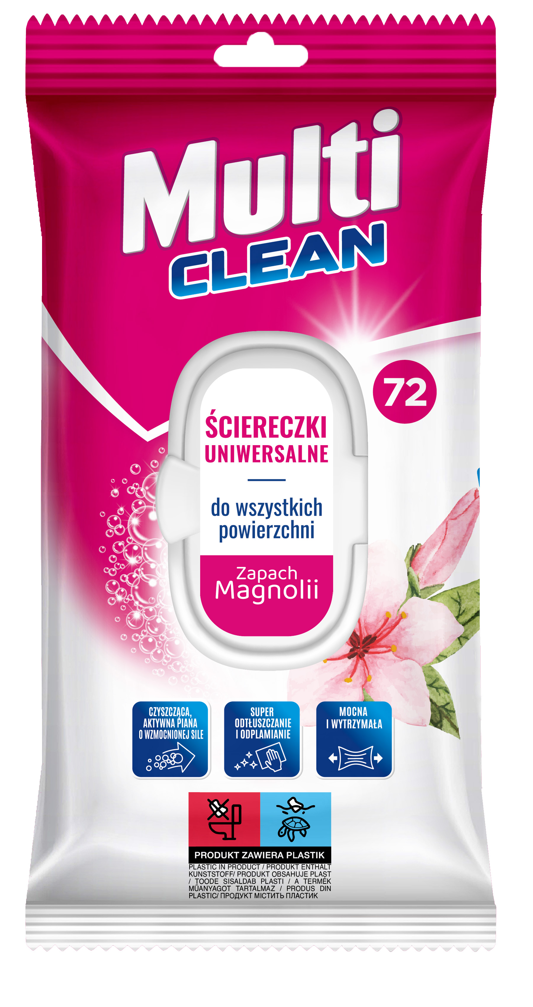 Multi Clean, Ściereczki Uniwersalne do wszystkich powierzchni, 72 szt zdjęcie