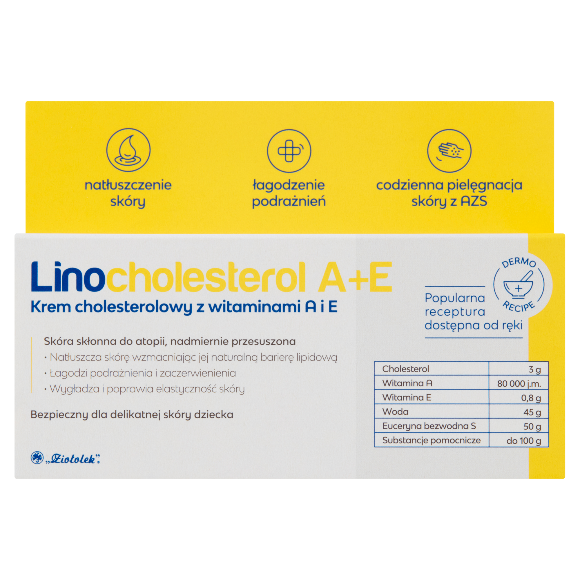 Linocholesterol A+E krem cholesterolowy z witaminami A i E 50 g