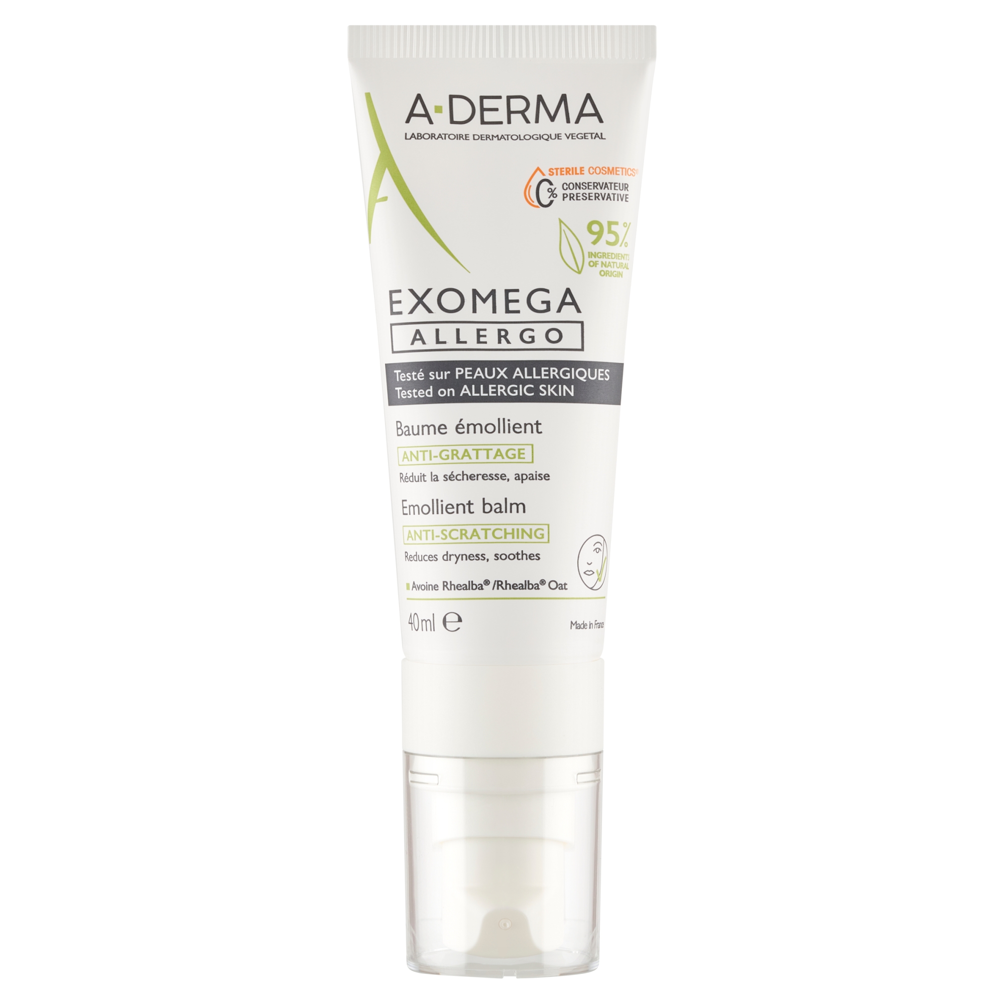 A-Derma Exomega Allergo Balsam emolient przeciw drapaniu, skóra sucha, 40 ml