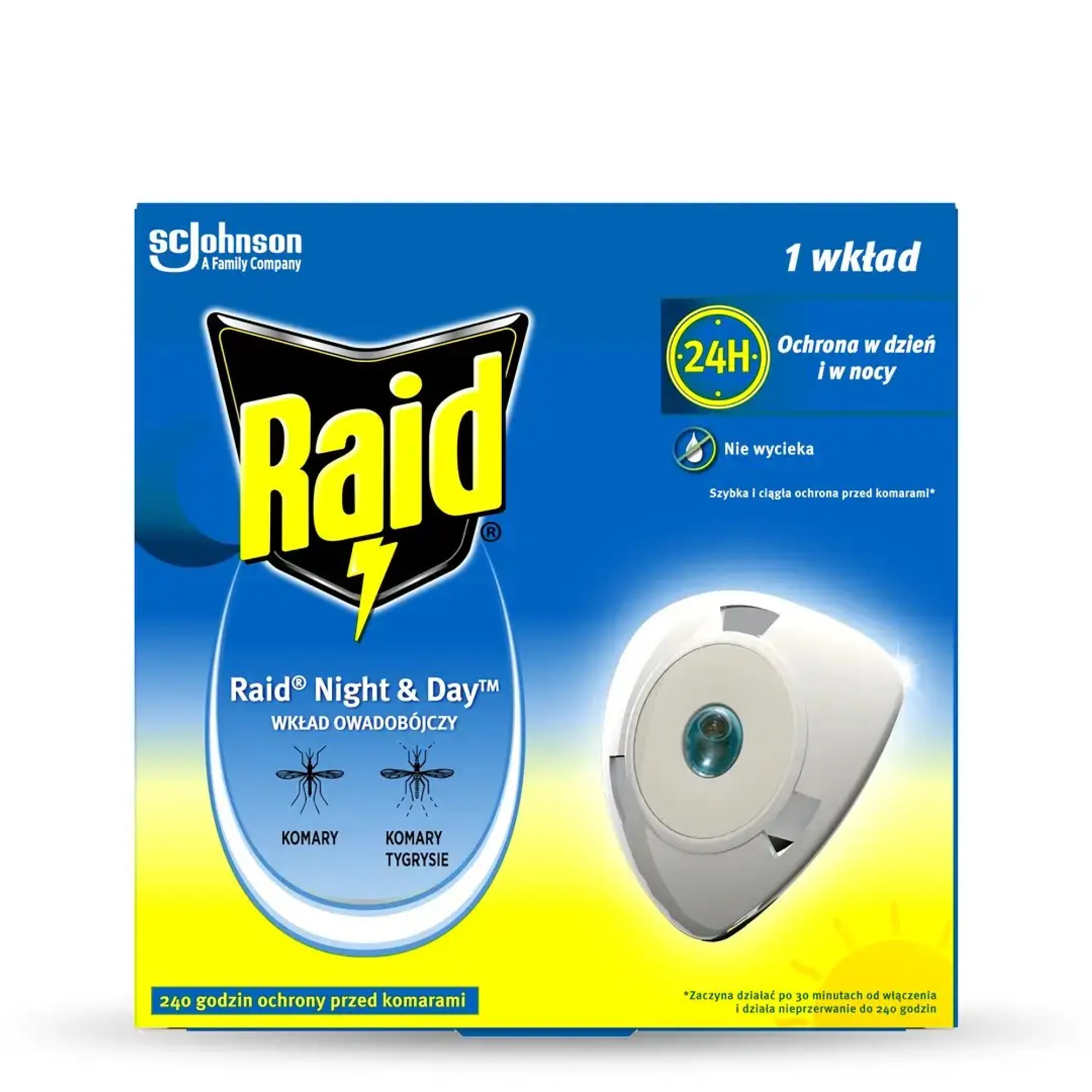 Raid Night & Day wymienny wkład do elektrofumigatora owadobójczego, 1 sztuka zdjęcie