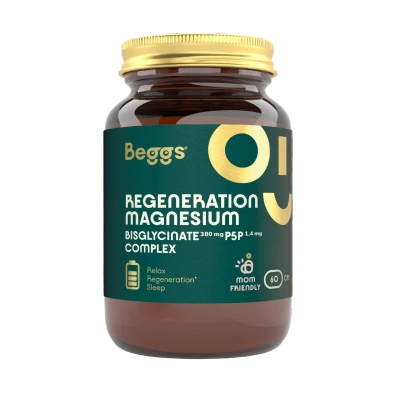 Beggs Chelat magnezu 380 mg z witaminą B6, 60 kapsułek zdjęcie