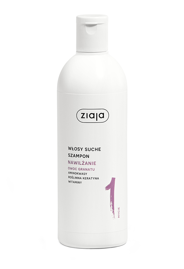Ziaja Nawilżanie Owoc Granatu, Szampon włosy suche, 400 ml zdjęcie