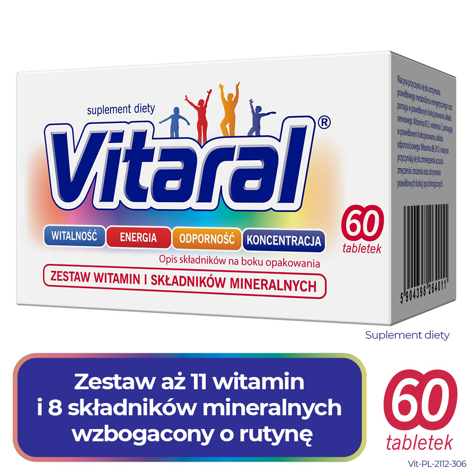 Vitaral zestaw witamin i minerałów 60 tabletek 