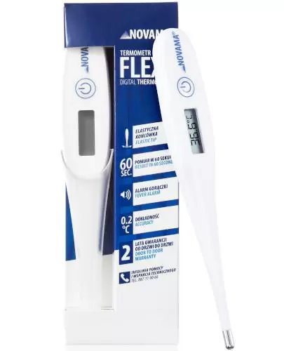 Novama Flexo termometr elektroniczny z elastyczną końcówką 1 sztuka zdjęcie