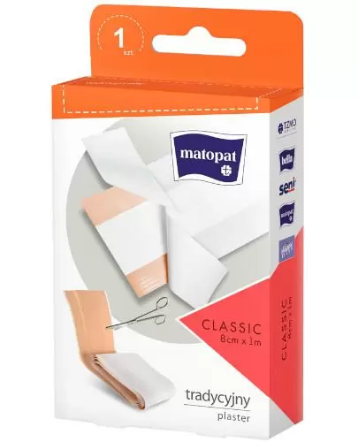 Matopat Classic plaster z opatrunkiem do cięcia 8 cm x 1 m zdjęcie