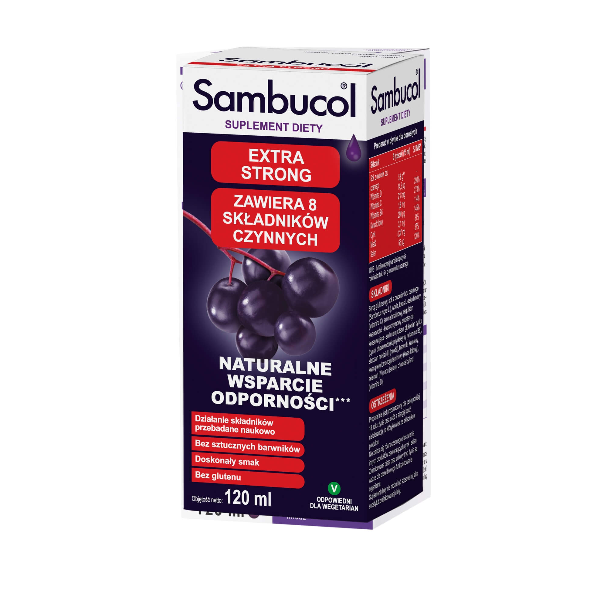 Sambucol Extra Strong preparat w płynie dla dorosłych 120 ml zdjęcie