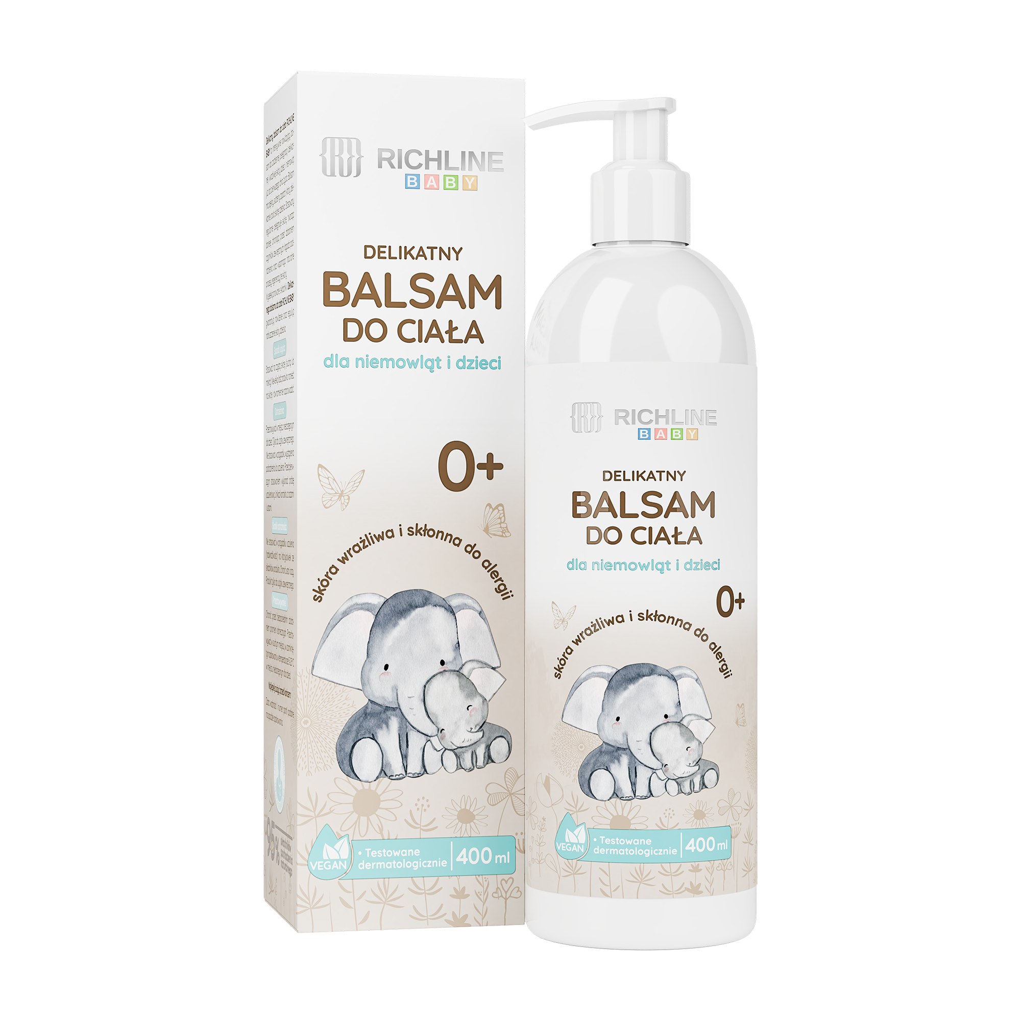 Richline Baby Delikatny balsam do ciała dla niemowląt i dzieci 0+, 400 ml