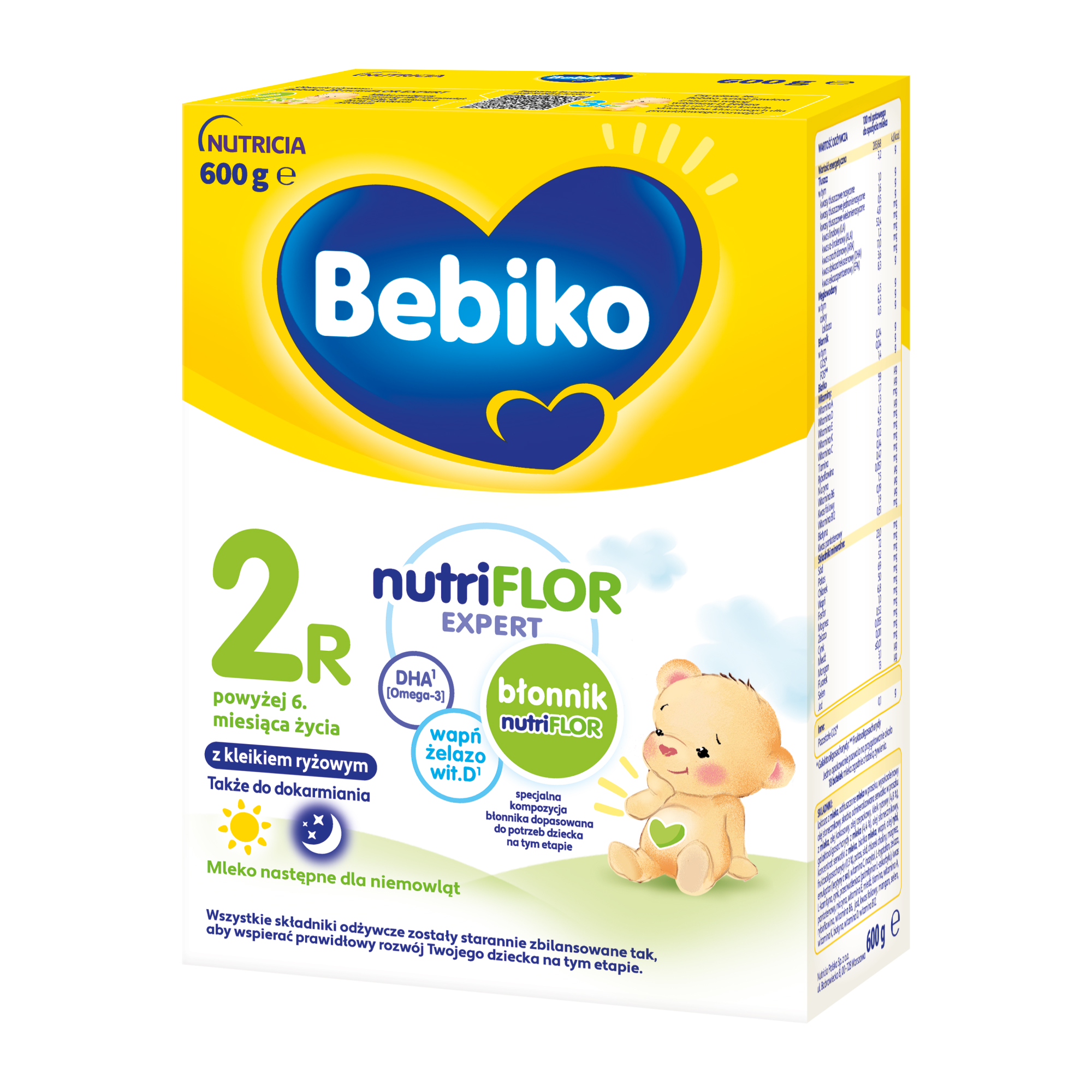 Bebiko 2R Nutriflor expert mleko następne dla niemowląt, 600 g zdjęcie
