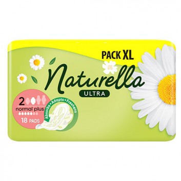 Naturella Ultra Normal Plus Podpaski ze skrzydełkami 18 sztuk