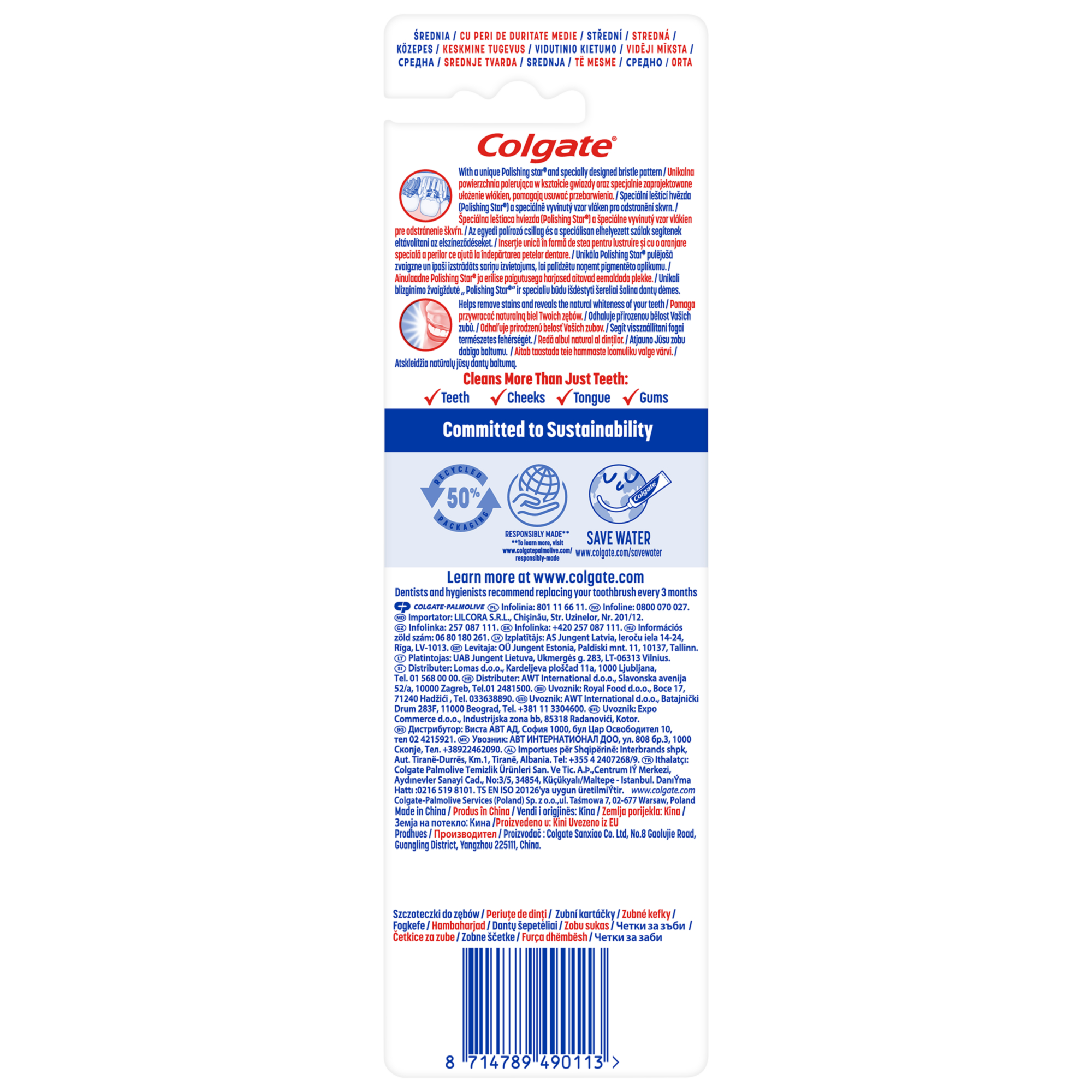 Colgate Maxwhite Medium Szczoteczka do zębów, 2 sztuki