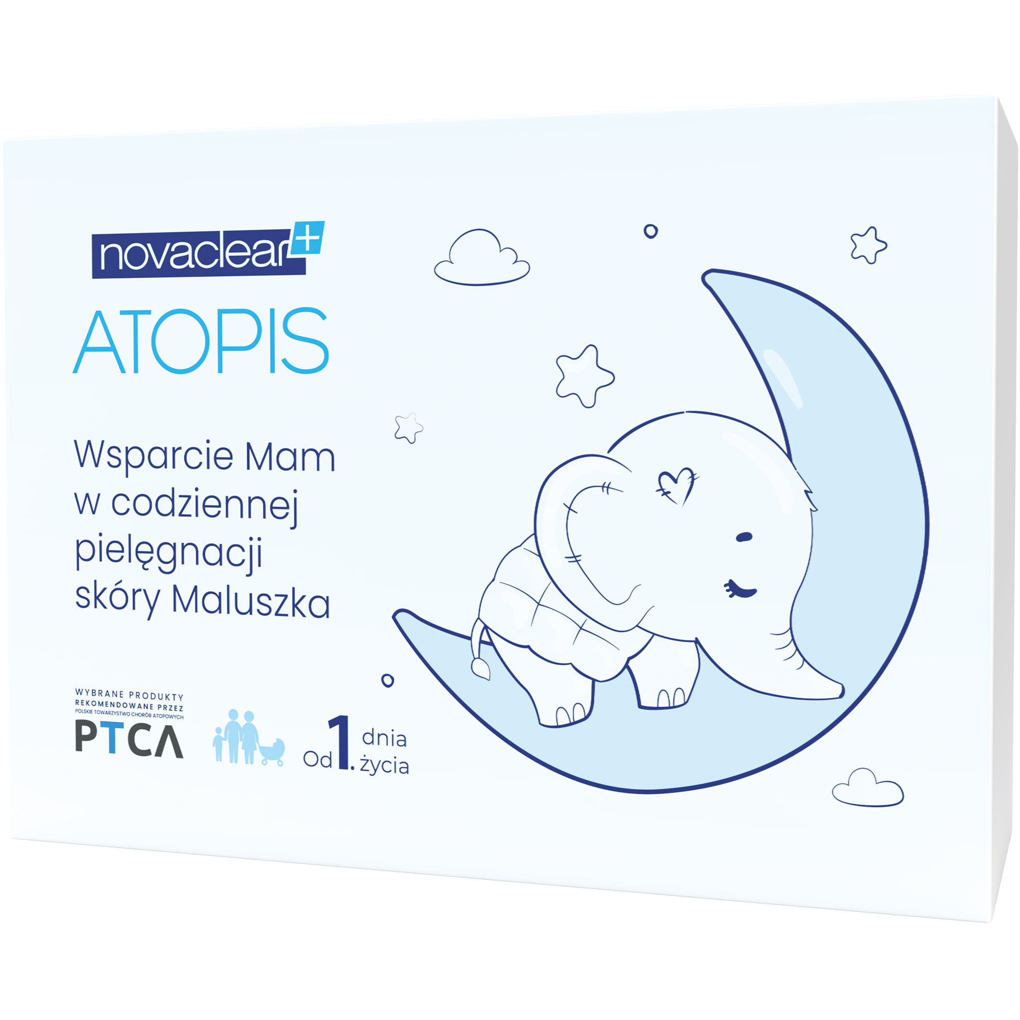 Zestaw Novaclear Atopis Wsparcie, Mam Face and Body Wash, płyn 200 ml, Hydro-Control Cream,krem 100 ml, Nappy Cream,krem 50 ml zdjęcie