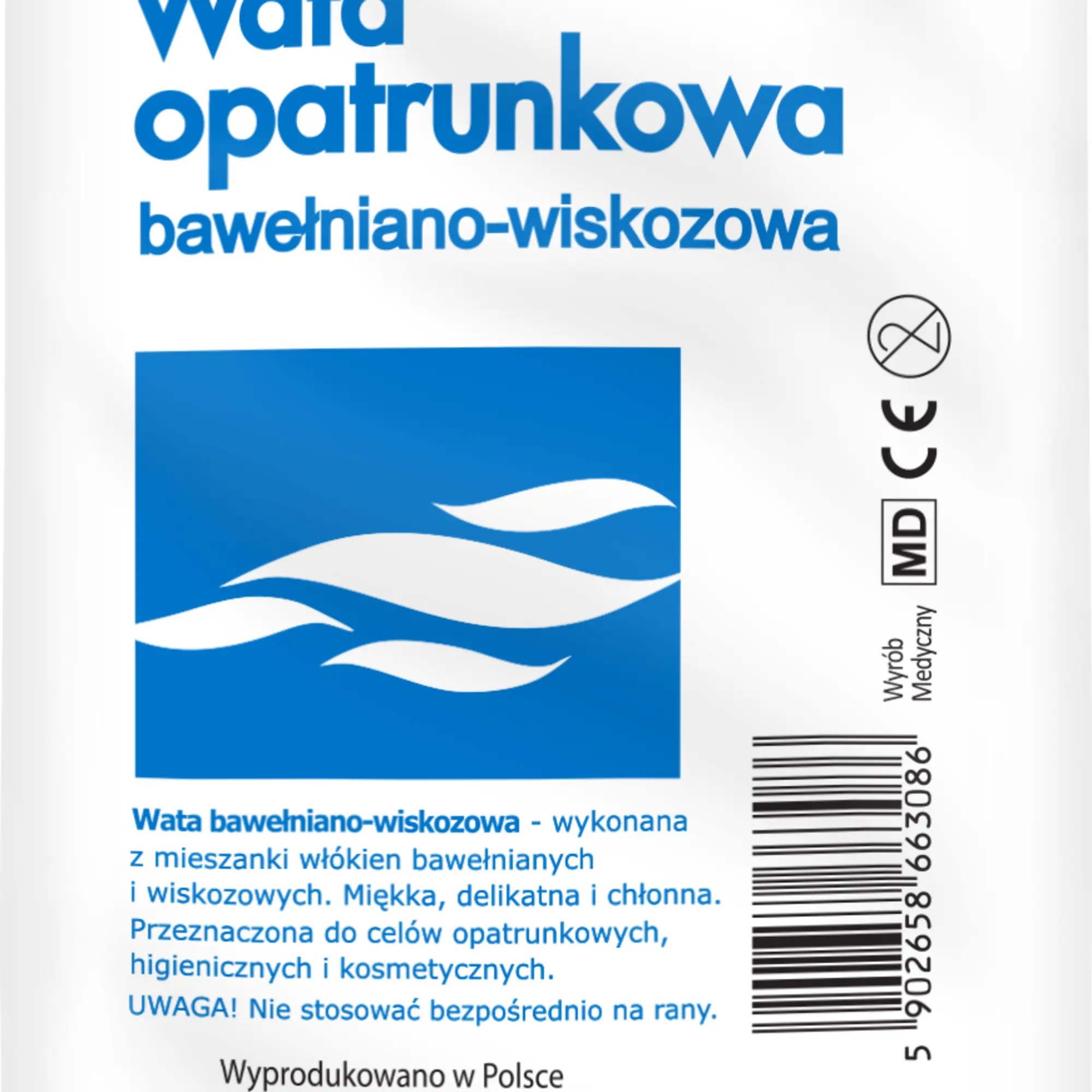 Viscoplast, Wata opatrunkowa bawełniano-wiskozowa, 100 g zdjęcie