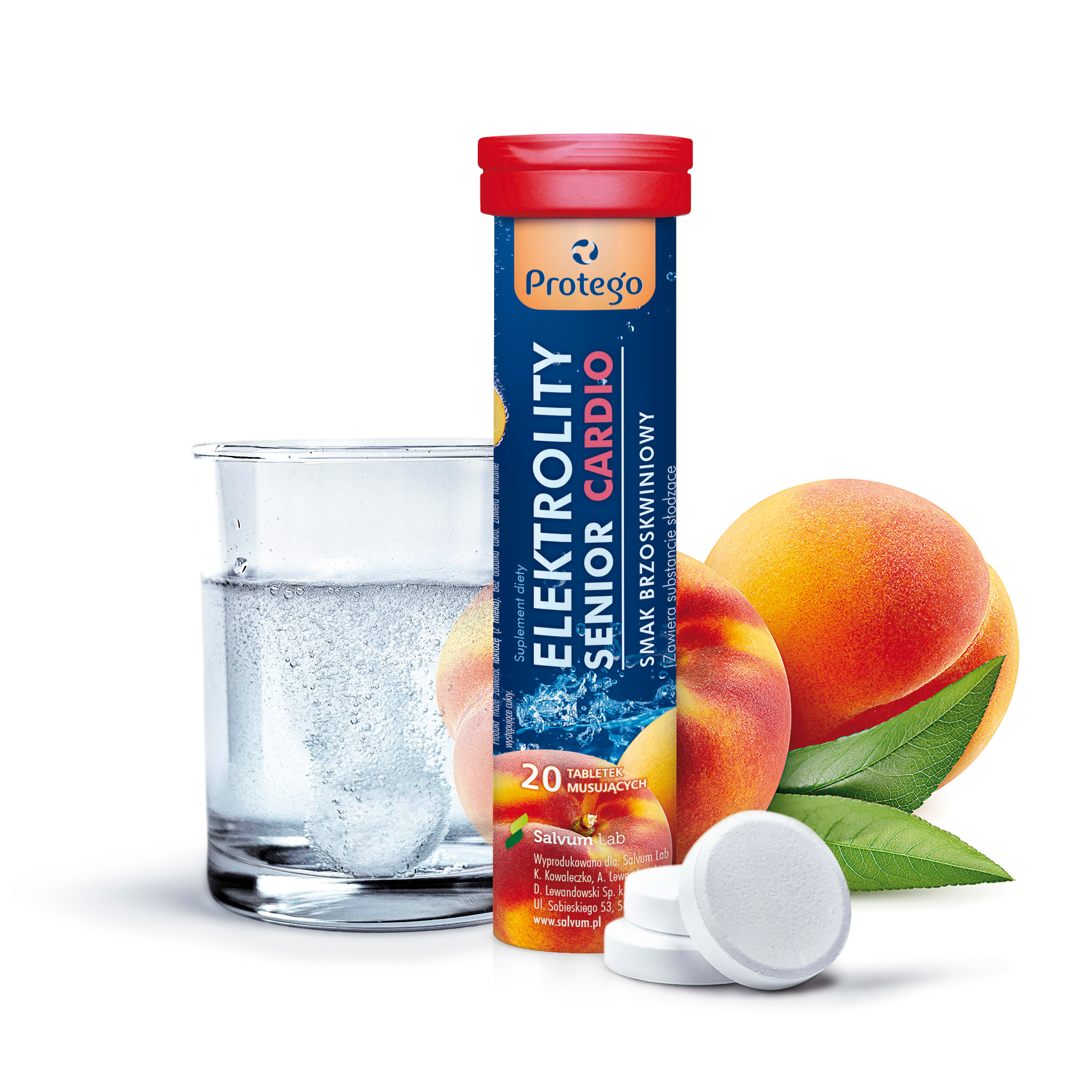 Salvum Labs, Protego elektrolity Senior Cardio, tabletki musujące, 20 sztuk zdjęcie
