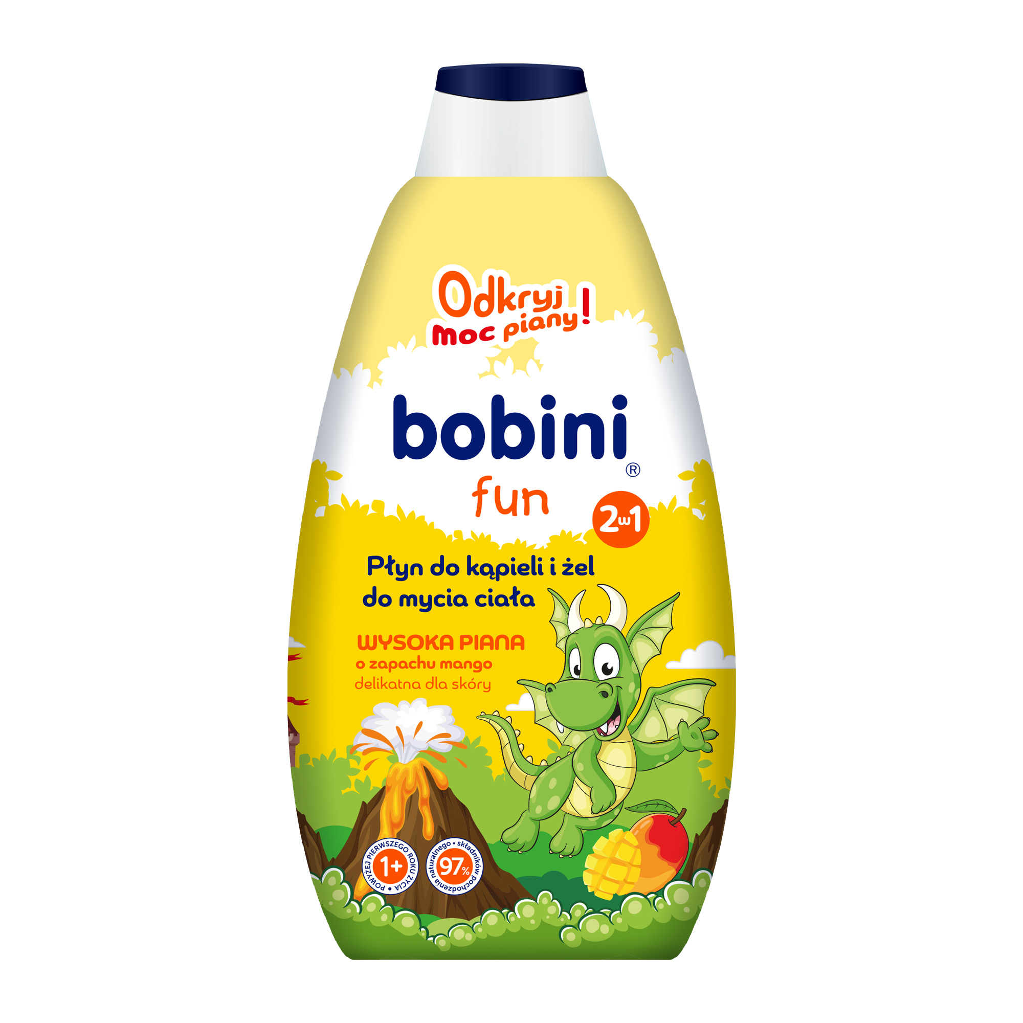 Bobini Fun płyn i żel do mycia mango, 500 ml  zdjęcie