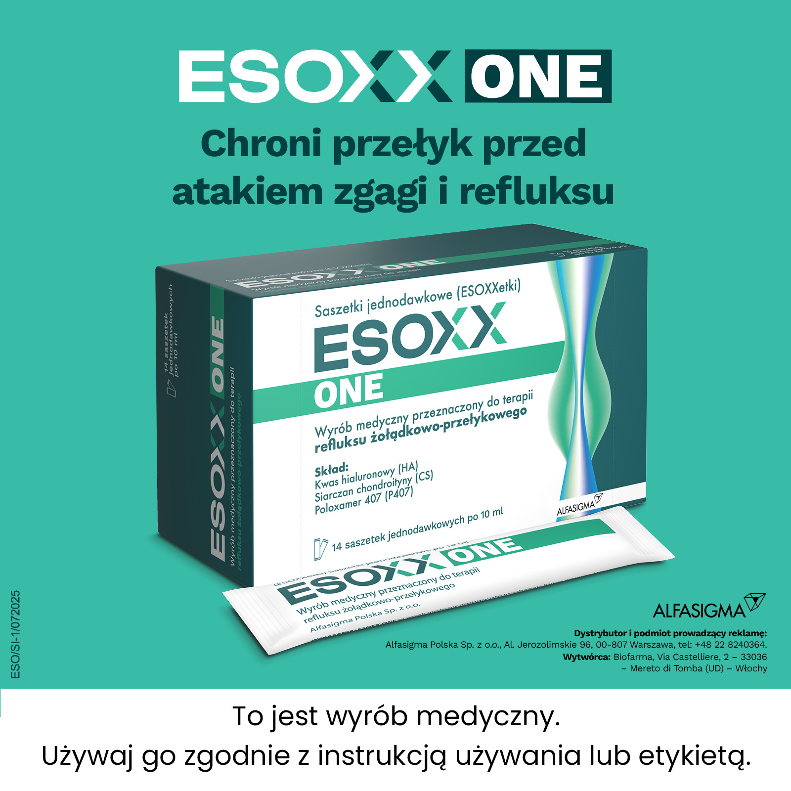Esoxx One, saszetki 10 ml, 20 sztuk