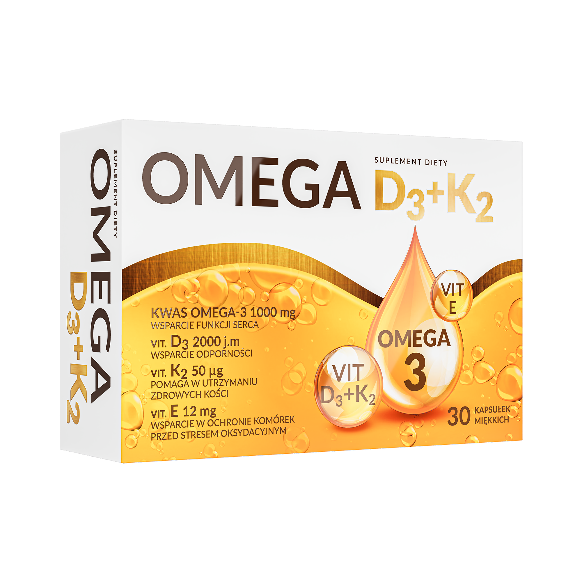 Nature Pharm Omega D3+K2, kapsułki, 30 sztuk