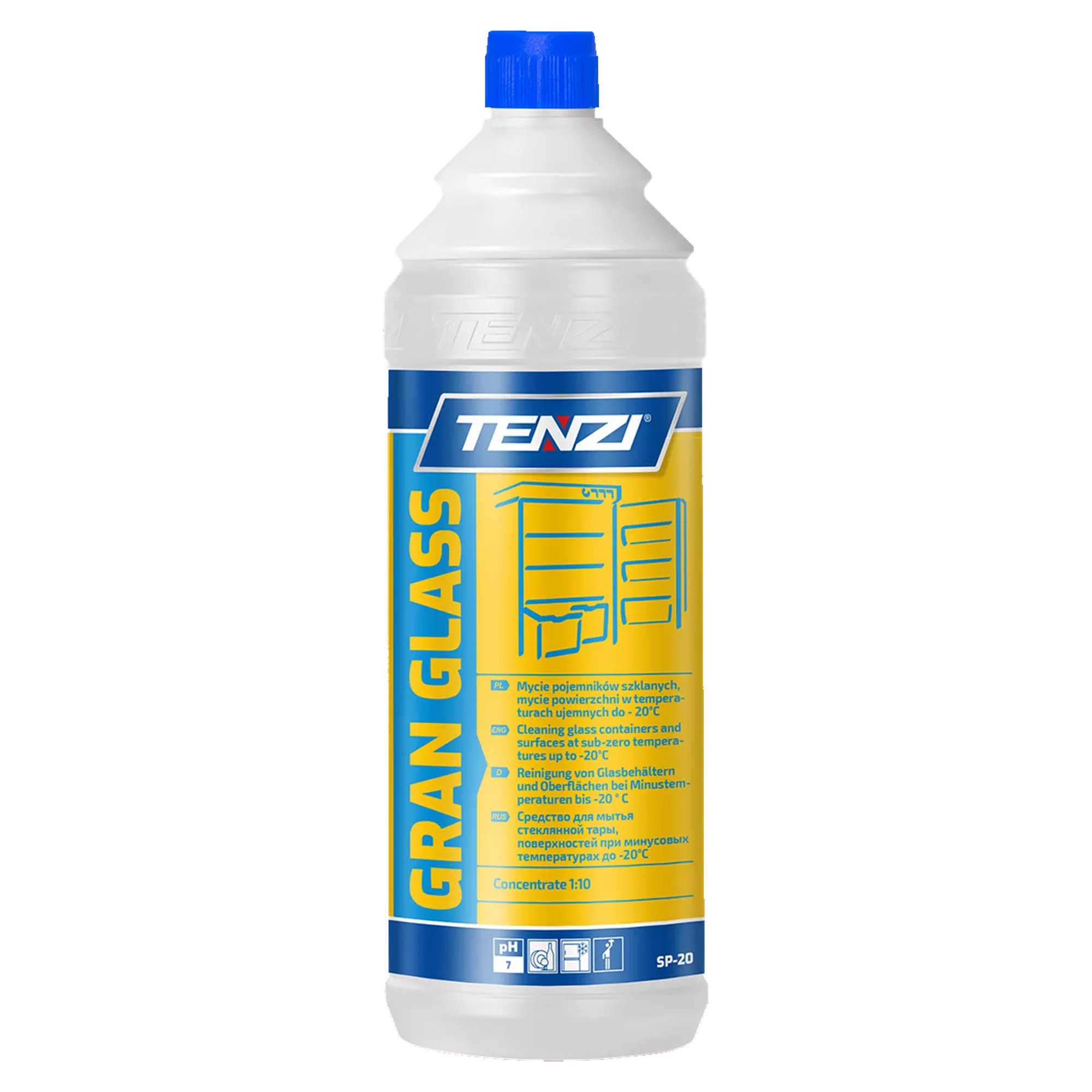 Tenzi Gran Glass Płyn do mycia lodówek, 1 litr