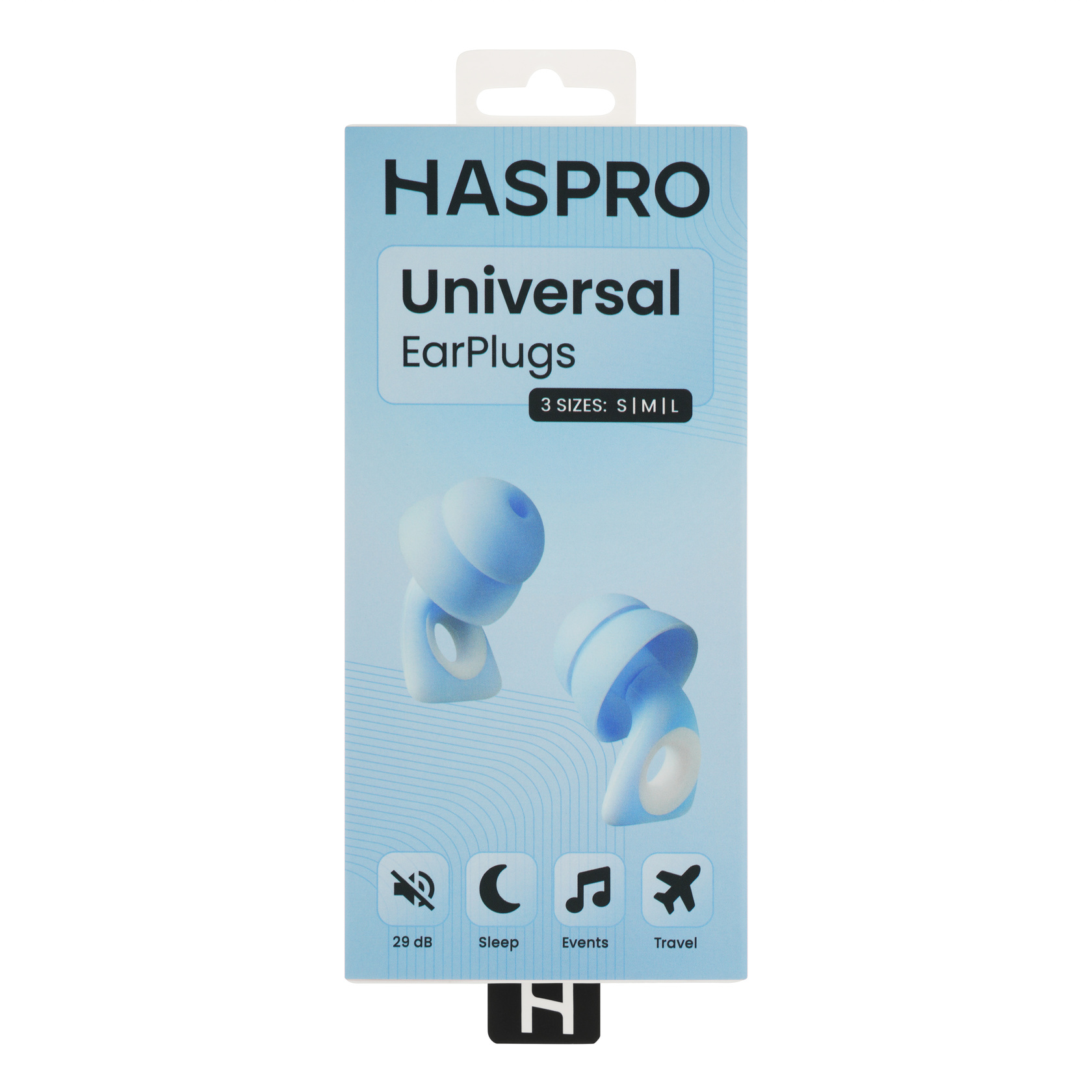 Haspro Universal Blue, wielorazowe zatyczki silikonowe, niebieskie, 1 zestaw zdjęcie