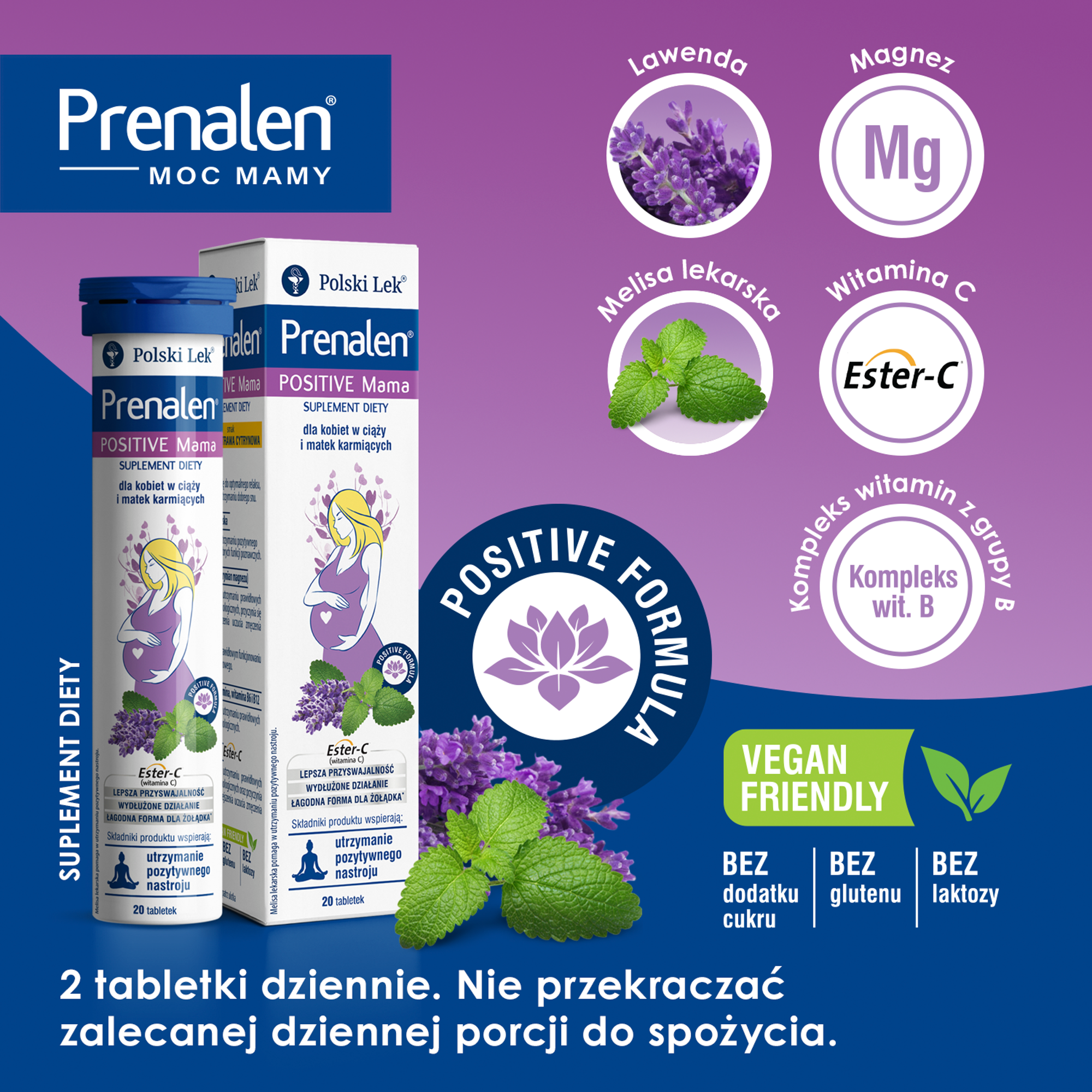 Prenalen Positive Mama, 20 tabletek musujących