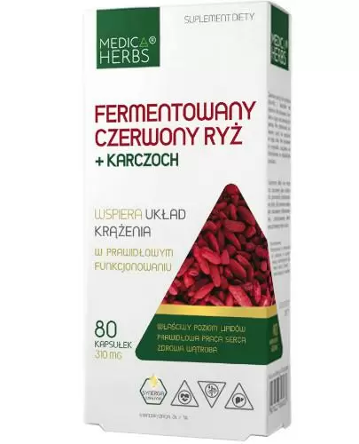 Medica Herbs Fermentowany czerwony ryż + karczoch 80 kapsułek zdjęcie