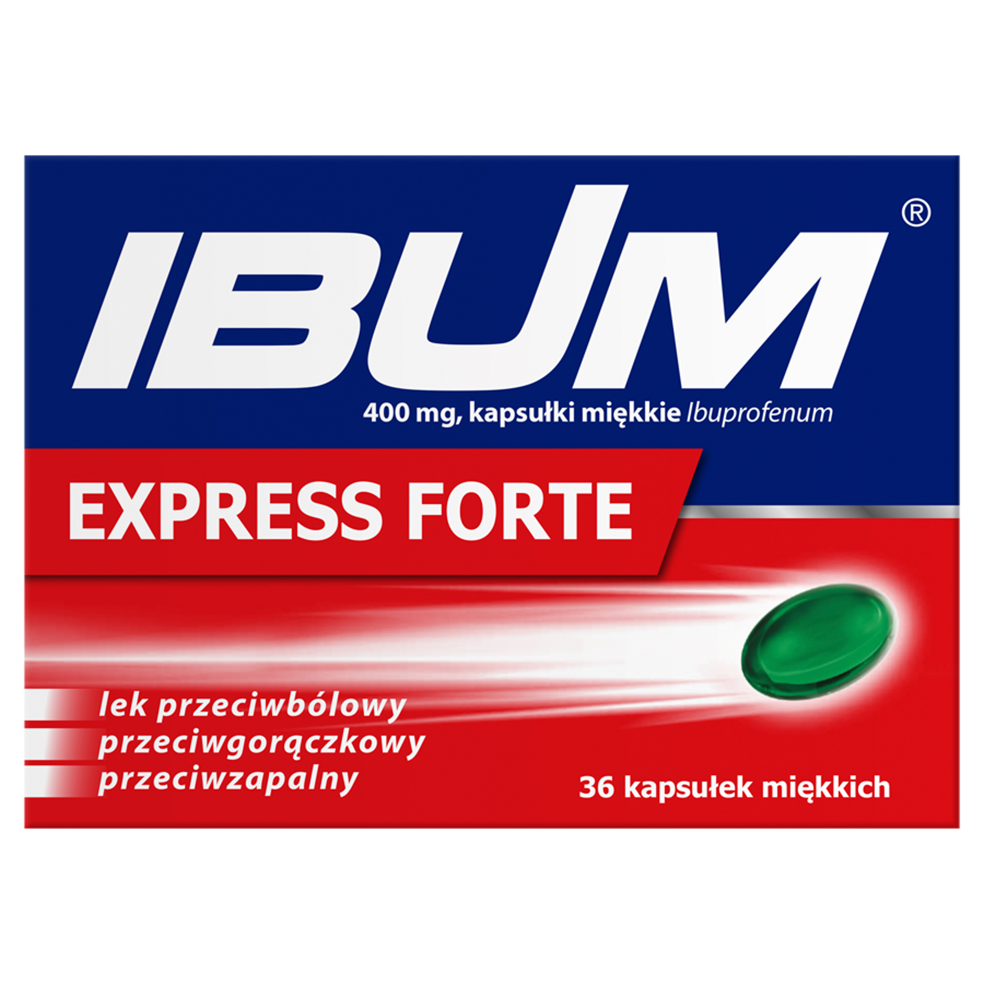 Ibum Express Forte, 400 mg, kapsułki miękkie, 36 sztuk zdjęcie