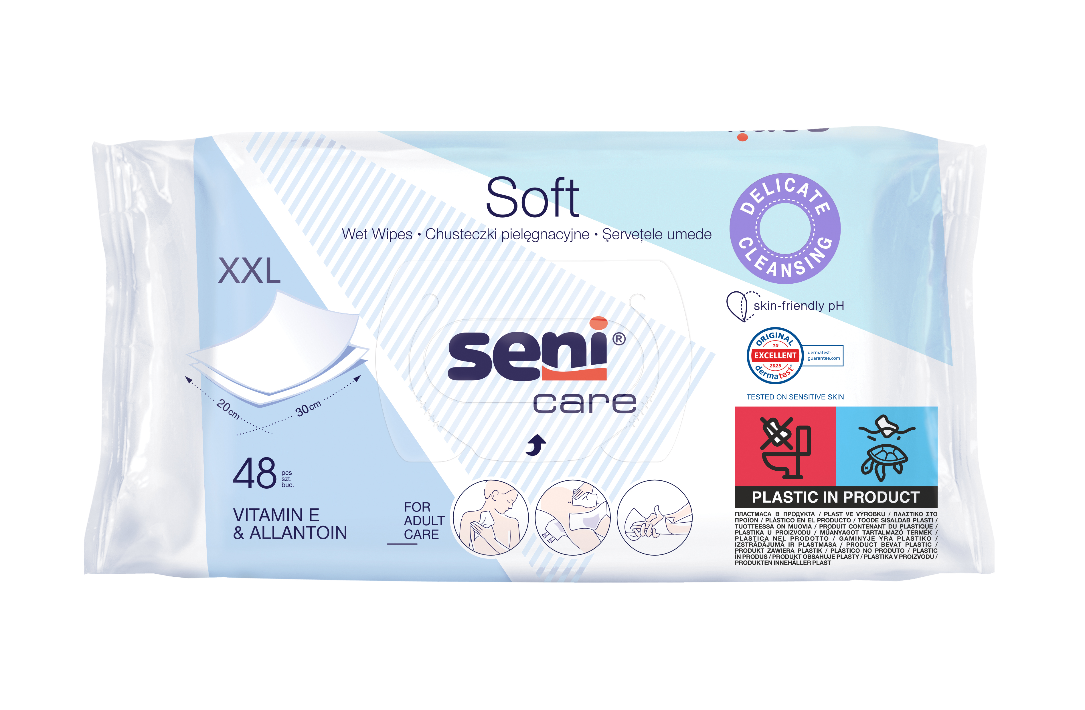 Seni Care Soft, Chusteczki pielęgnacyjne, 48 sztuk zdjęcie