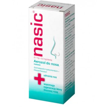 Nasic (0,1 mg + 5,0 mg)/dawkę aerozol do nosa 10 ml