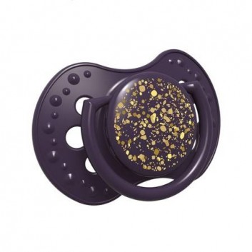 LOVI Smoczek silikonowy dynamiczny Stardust Violet 22/892 0-3 m, 2 sztuki