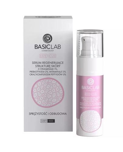 BasicLab Esteticus Serum regenerujące strukturę skóry z ceramidami 1% i kompleksem peptydów 5% sprężystość i odbudowa, 30 ml zdjęcie