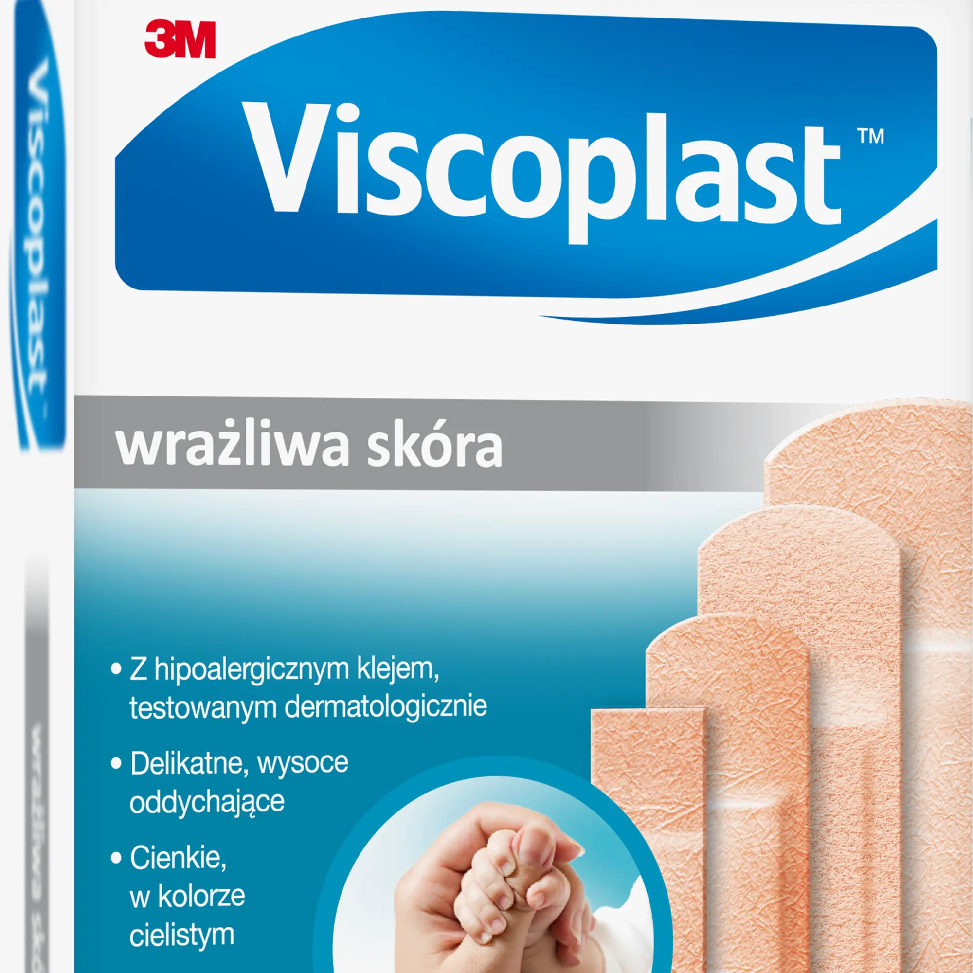 Viscoplast delikatne, wysoce oddychające plastry dla skóry wrażliwej 24 sztuki