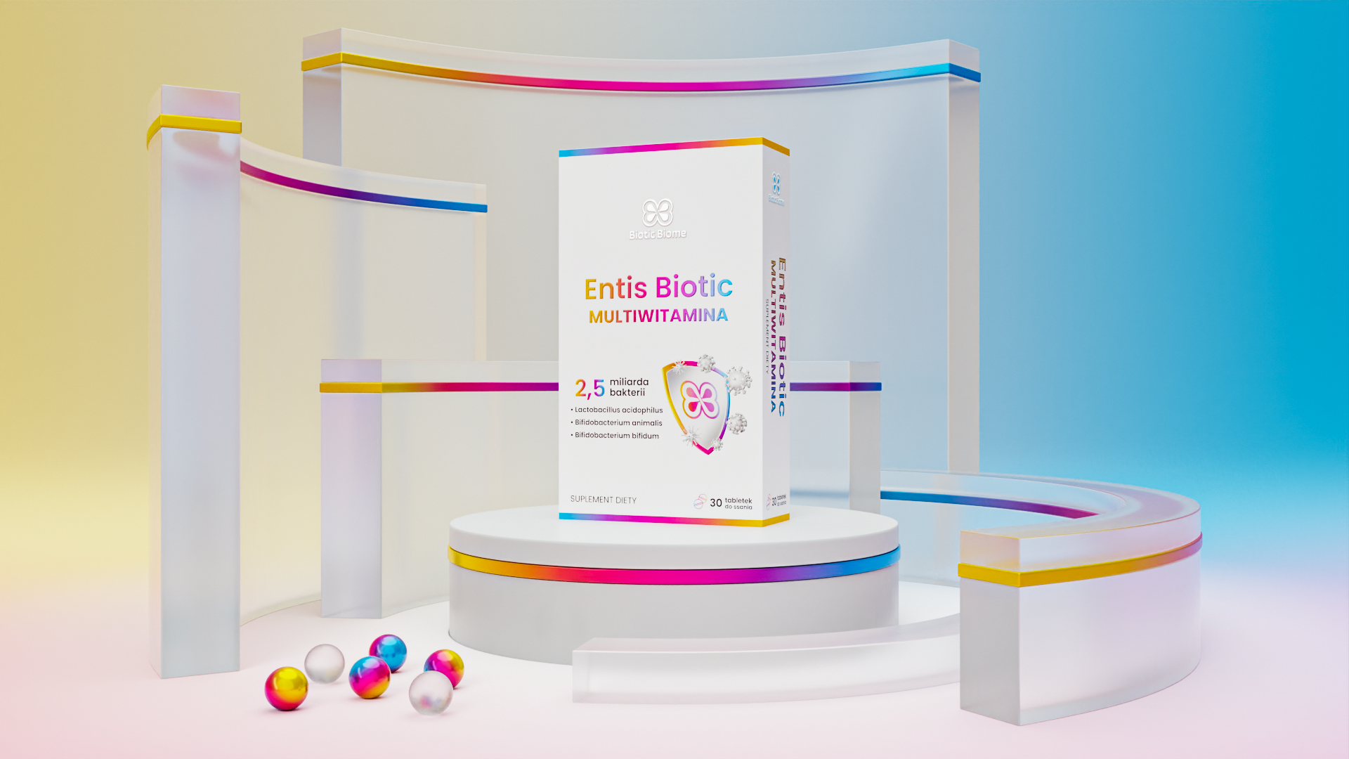 Biotic Biome Entis Biotic Multiwitamina, tabletki do ssania, 30 sztuk