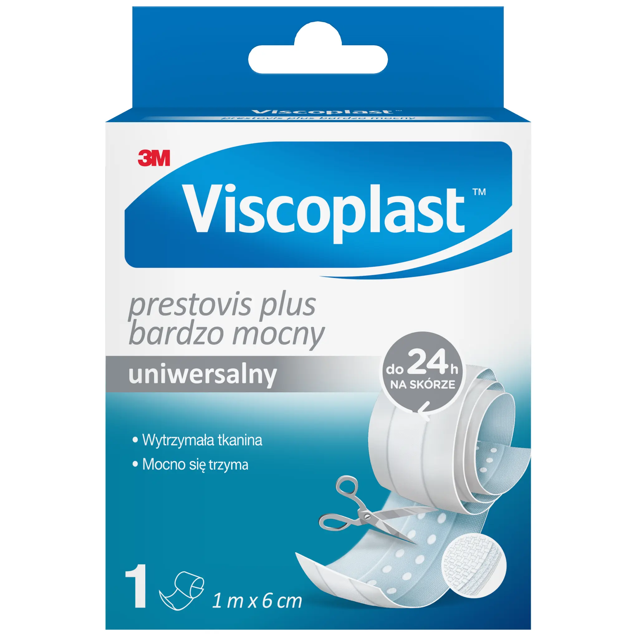 Viscoplast Prestovis Plus bardzo mocny uniwersalny plaster 1 m x 6 cm 1 sztuka zdjęcie