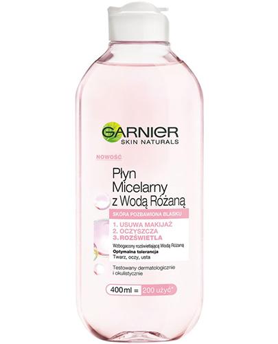 Garnier Skin Naturals Płyn micelarny z wodą różaną - 400 ml - cena, opinie, właściwości zdjęcie