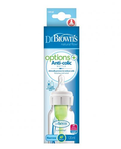 Dr Brown's Options+ Butelka antykolkowa standard - 120 ml Do karmienia niemowląt - cena, opinie, stosowanie  zdjęcie