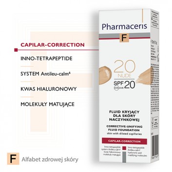 Pharmaceris F Capilar-Correction 20 Nude fluid kryjący SPF20 dla skóry naczynkowej 30 ml