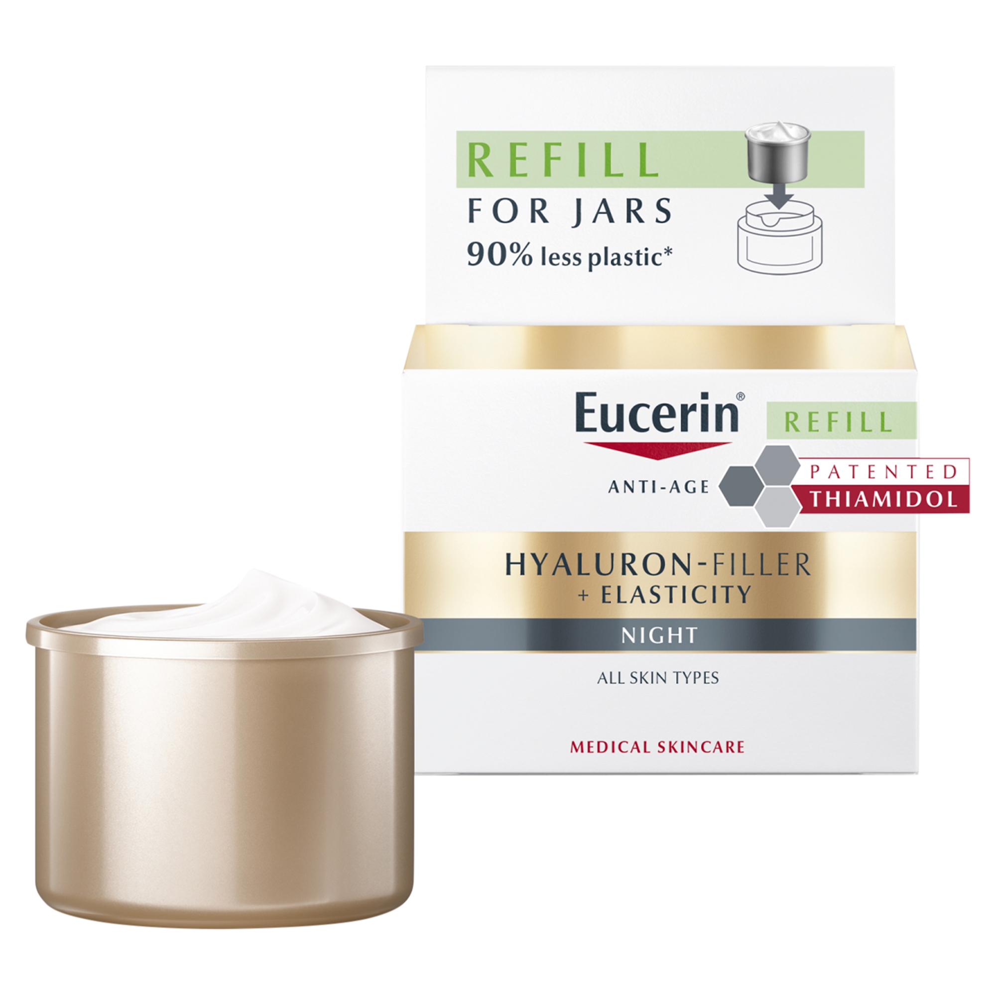 Eucerin Hyaluron-filler + elasticity krem na noc do skóry dojrzałej przeciwzmarszczkowy, refill, 50 ml zdjęcie