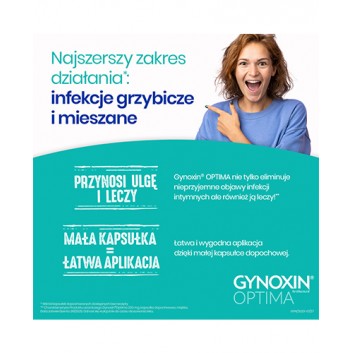 Gynoxin Optima 200 mg kapsułki dopochwowe 3 sztuki