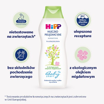 HIPP BABYSANFT Mleczko pielęgnacyjne od 1 dnia życia - 350 ml