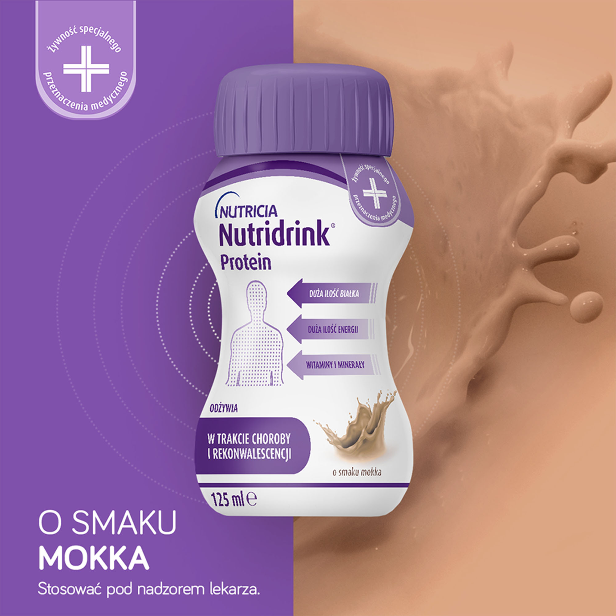 Nutridrink Protein, o smaku mokka, 4 x 125 ml