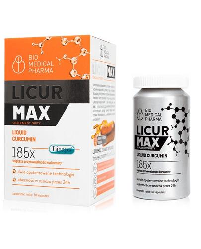 LICUR MAX, płynna Kurkumina, kapsułki, 30 sztuk zdjęcie