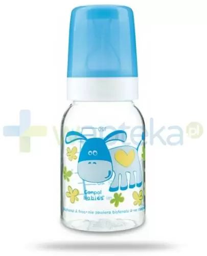 Canpol Babies Butelka niemowlęca wesołe zwierzaki 120 ml [11/851] zdjęcie